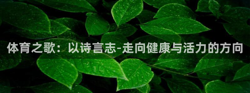 利记官网下载平台：体育之歌：以诗言志-走向健康与活力的方向