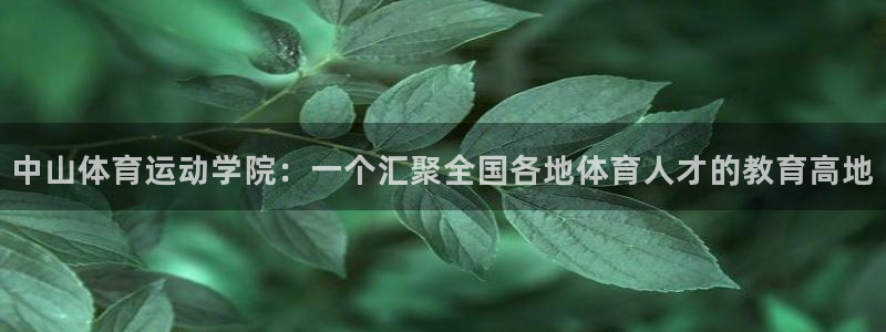  利记官网登录入口：中山体育运动学院：一个汇聚全国各地体育人才